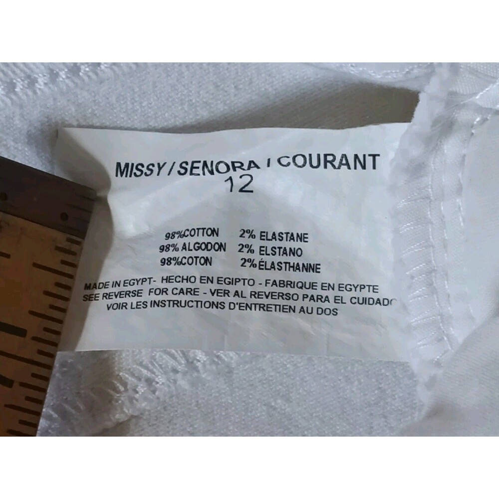 Gloria Vanderbilt Amanda Slimming White Capri Jeans Women Sz 12 - Picture 6 of 14